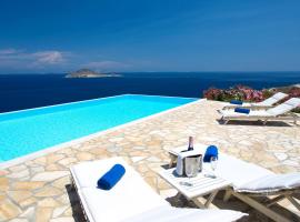 Slow Luxury Patmos Hideaway Villas Sophia, Tatyana and Leda with panorama and pool，位于帕特莫斯的酒店