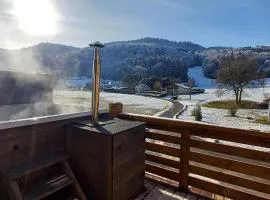 Gite spa atypique, Vosges, chez Bubu, école rénovée bain nordique et nature