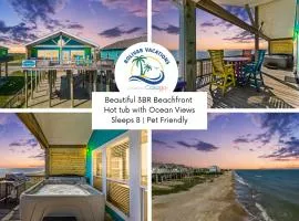 MoonStone 3BR Beachfront w Hot Tub Amazing Beach Views and Large Deck