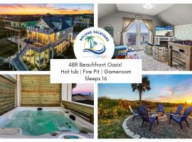 Seahaven Beachfront Oasis! HotTub, Gameroom, Firepit! Seahaven by Bolivar Vacations，位于博利瓦港的酒店