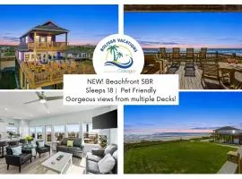 Sangria Sunset by BV! NEW Beachfront 5BR, Sleeps 18, Multiple Decks!