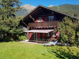 Gemütliches Chalet zum Alleinbewohnen mit Top Garten & Bergblick, kostenloses WIFI, Ladestation für E-Autos，位于格林德尔瓦尔德的酒店