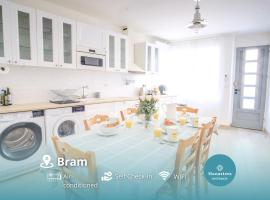 Maison Charmante au coeur de la circulade-Patio-AB，位于Bram的酒店
