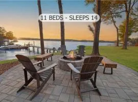 Channel Marker Exclusive Lakefront Home wHot Tub Custom Bunk Room Dock Optional Boat Rental 1418