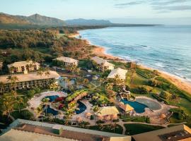 Beachfront Ocean View Lanai, King Bed, AC, Spa, Pool & Gym，位于利胡埃的酒店