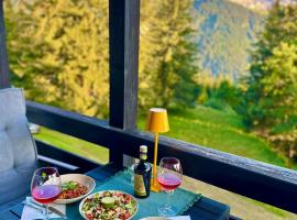 THE ALPINE STUDIO proche du lac Frience, chiens admis, parking privé，位于格里翁的酒店