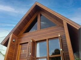 Pousada Chal&eacute;s do Vale - Vale dos Vinhedos，位于本图贡萨尔维斯的木屋