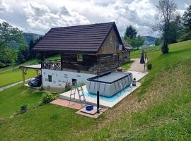 Apartments Pajek & Pajčevina on the Hayrack，位于Dobje pri Lesičnem的木屋