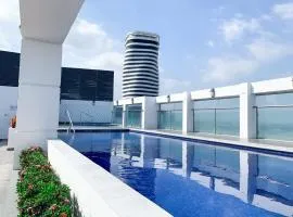 Departamento con Piscina, Jacuzzi y GYM