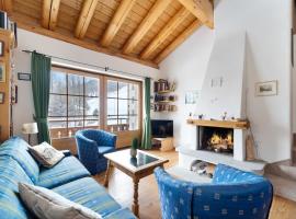 Luxury Chalet St Moritz with View - 4 Bedrooms，位于Madulain的木屋