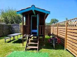Cabane des randonneurs, jardin, Bassin d'Arcachon