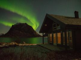 See Lofoten mountains midnight sun and nothern lights in Steigen，位于Steigen的酒店