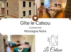 Gîte le Calsou 4 étoiles 3ch MontagneNoire Chât Cathare Carcassonne jardin rivière，位于Caudebronde的酒店