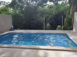 C7 Casas la colmena a 3 min playa alberca 4 rec,