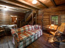 Historic Cabin with Modern Amenities and Pond Views in Claxton, Georgia，位于Claxton的酒店