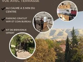 Chez Papoum et Lilou, vue imprenable avec terrasse au calme