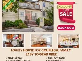 74R - 2BR Quincy - Romantic Stay near Wollaston Beach