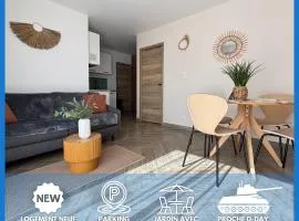 Champ de blé Apt neuf indépendant plain pied dans maison contemporaine décoration soignée tout confort terrasse aménagée, grand terrain parking privé à 15 mn de Caen et 10 mn deBayeux proche plages du débarquement