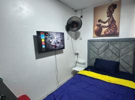 Private Fully Serviced Studio Apartment At Ilasan lekki ikate, AC, Toilet is Shared, Netflix,WiFi,prime,private kitchen，位于莱基的酒店