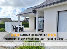 La Maison des Agapanthes - accès PMR - à 20 mn des Plages，位于普吕居方的酒店