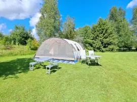 Tunneltent, minicamping Nästorp broa