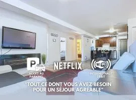 Élégant et cosy - 2 chambres bien équipé et parking gratuit