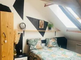 Chambre double avec teléviseur