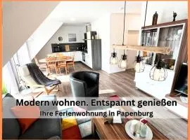 Ferienwohnung "Atlantis" Papenburg Balkon Einbauküche Neubau 74 qm Free Wifi 2 Schlafzimmer 4 Personen