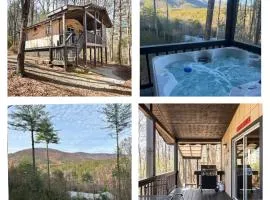 Mountain-top Cabin Get-away with Hot tub and a View