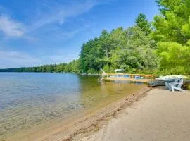 Panther Pond Cabin with 200 Ft Sand Beach and Dock!