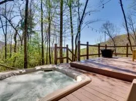 Deck and Fire Pit Mtn-View Cabin in Rabun Gap