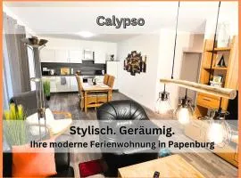 Ferienwohnung "Calypso" Papenburg Ebenerdig Terrasse Einbauküche Neubau 84 qm Free Wifi 2 Schlafzimmer