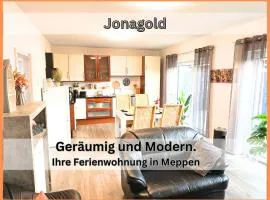 Ferienhaus "Jonagold" Meppen Ebenerdig Carport Terrasse Free WiFi 2 Schlafzimmer Küche Gäste-WC Wallbox