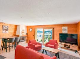 Spacieux appartement Morgins cheminée, terrasse et jardin，位于莫尔金斯的酒店