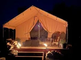 Colorado Getaways in this Lovely Safari Tent on Working Sheep Farm in Longmont