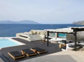 Serene Sea Front Villa pool-hot tub by CalypsoSunsetVillas