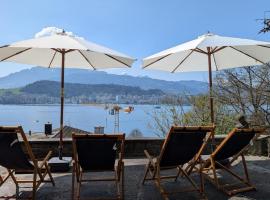 Charming house with a lake view，位于卢塞恩的乡村别墅
