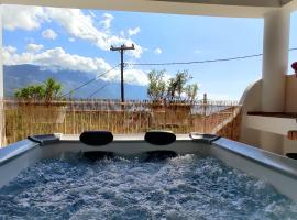Marily's seaview suite with private JACUZZI and BBQ，位于斯巴达的酒店