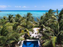 NFT Villa beachfront at Soliman Bay, Tulum，位于Balcheil的酒店