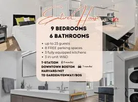 NEW 9BR6Bth Parking MIT Harvard Boston Walk to T