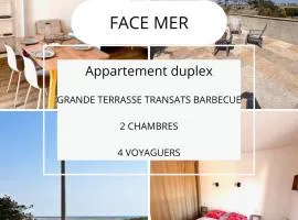 Duplex, terrasse, vue mer, 30m plage