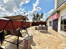Family Big Backyard Fireplace