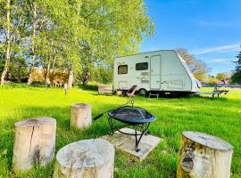 Karavan v březovém háječku，位于Pačejov的山林小屋