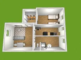 EMAS 8 Wohnung mit 2 Einzelbetten, Küche, Dusche, TV