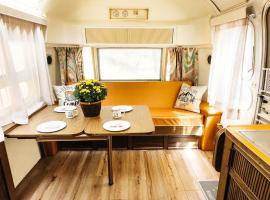 Beautiful Airstream with Outdoor Picnic Area and Fire Pit in North Carolina，位于Turtletown的酒店