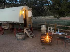 Authentic Sheepherders Wagon for Glamping in Utah，位于托里的酒店