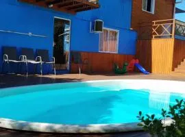 Casa próximo parque de eventos com piscina aquecida na temporada