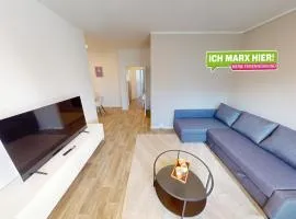 Wohlfühlapartment für 5 Personen, Haltestelle der Linie 5 in unmittelbarer Nähe, WLAN