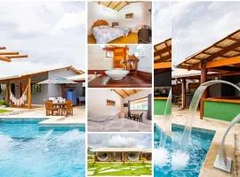 Espaço inteiro:piscina aquecimento solar,2 suítes