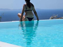ELLI TROPiCAL LUXURY SUITES SUNSET-INFINITY POOL- SEA SIDE-NEAR CENTER PARKING，位于米克诺斯城的宠物友好酒店